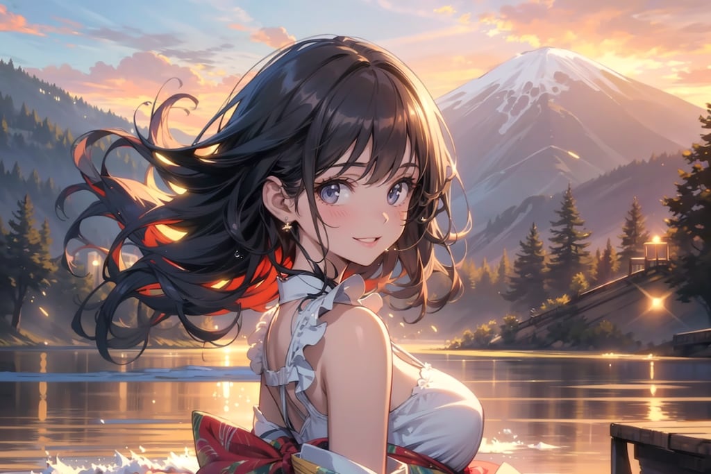 (ほぼ全モデルで) 午年初日の出と着物女子と 前半