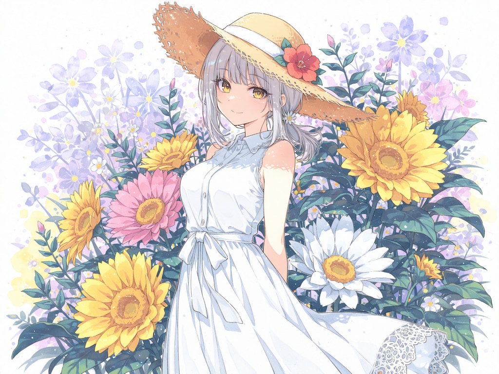 看板娘　flowers
