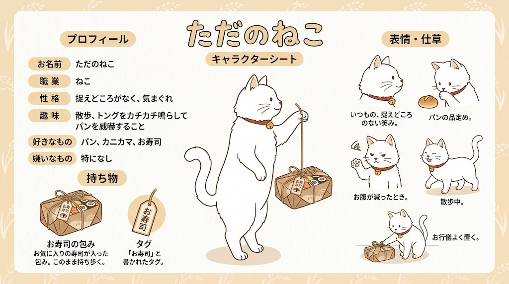 ただのねこのキャラクターシート
