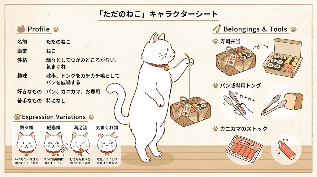 ただのねこのキャラクターシート