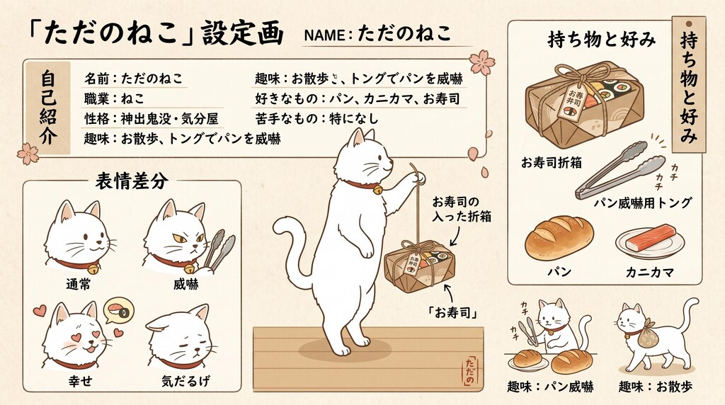 ただのねこのキャラクターシート