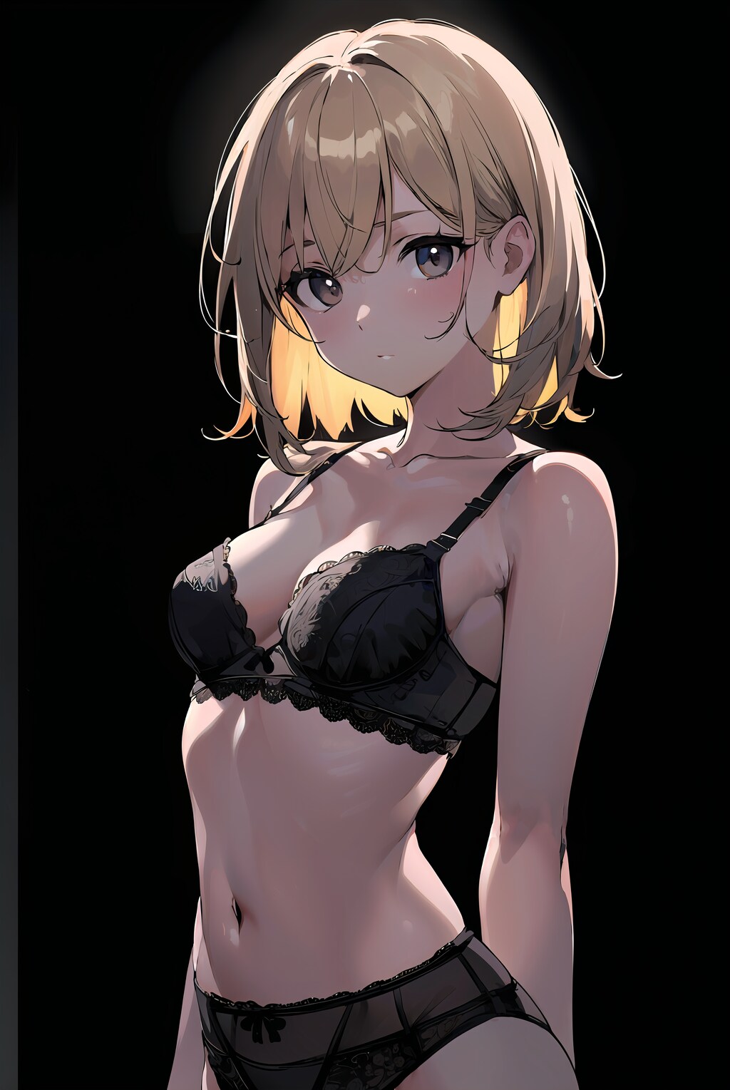 黒い下着が似合う女性
