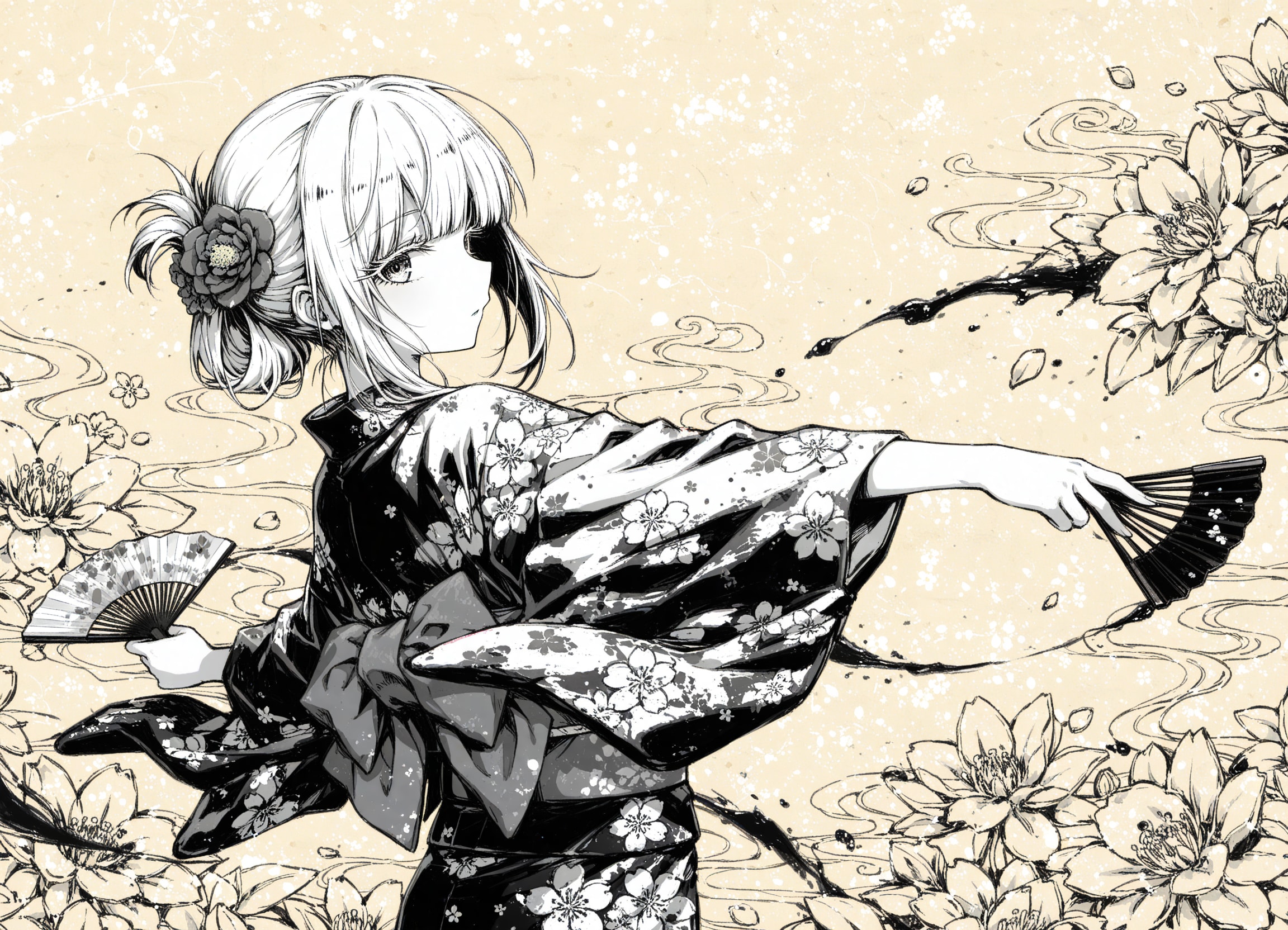 看板娘　flowers