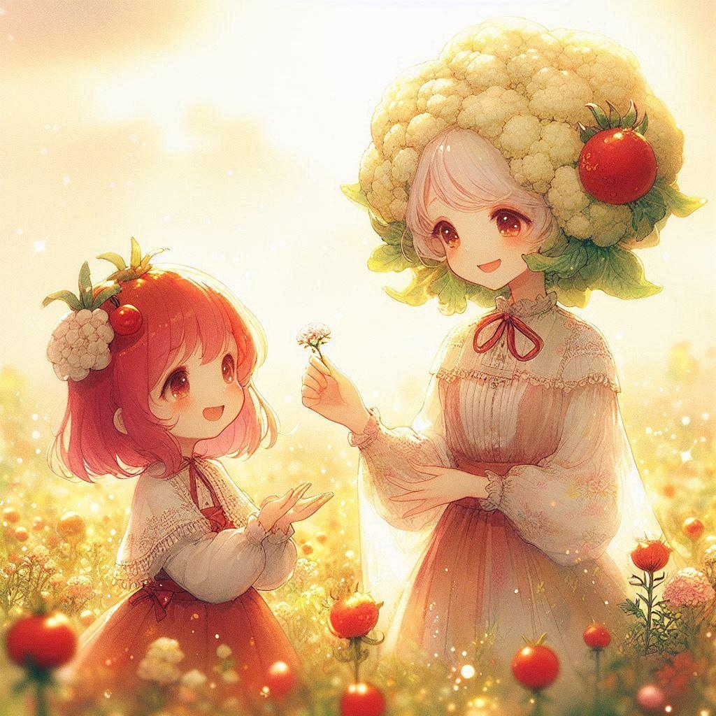トマトちゃんとお花畑