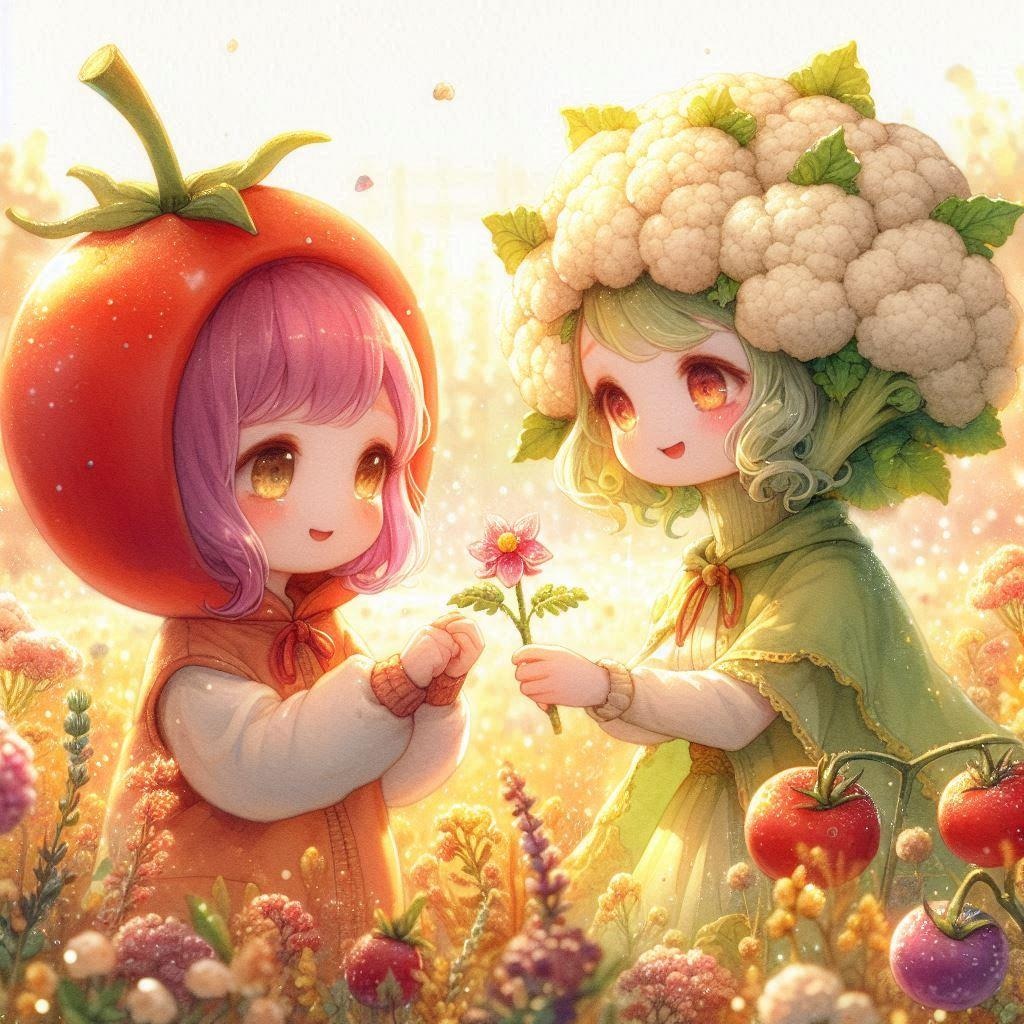 トマトちゃんとお花畑