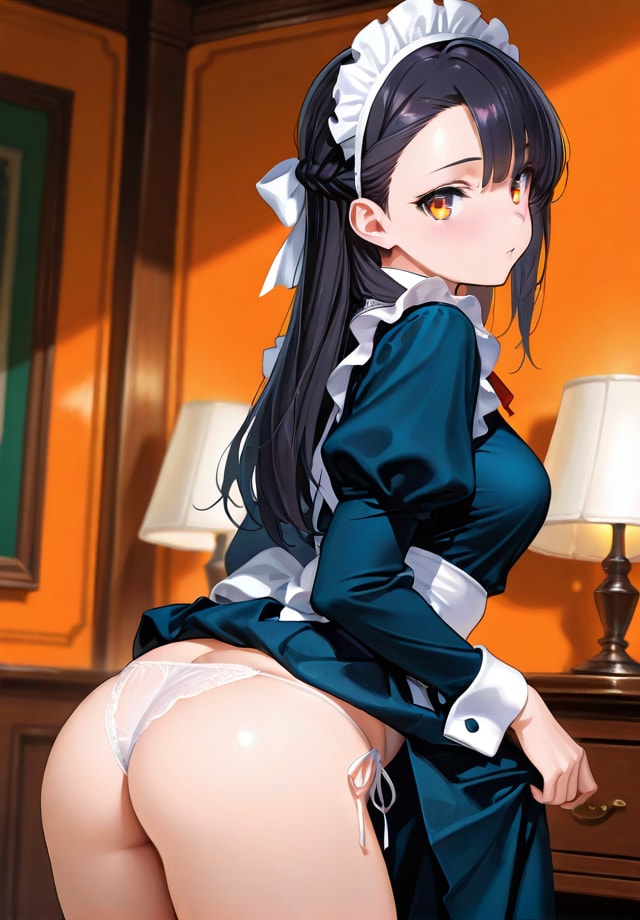 メイドのスカートめくり　#2