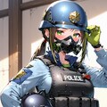 重装備の女警官 3枚目
