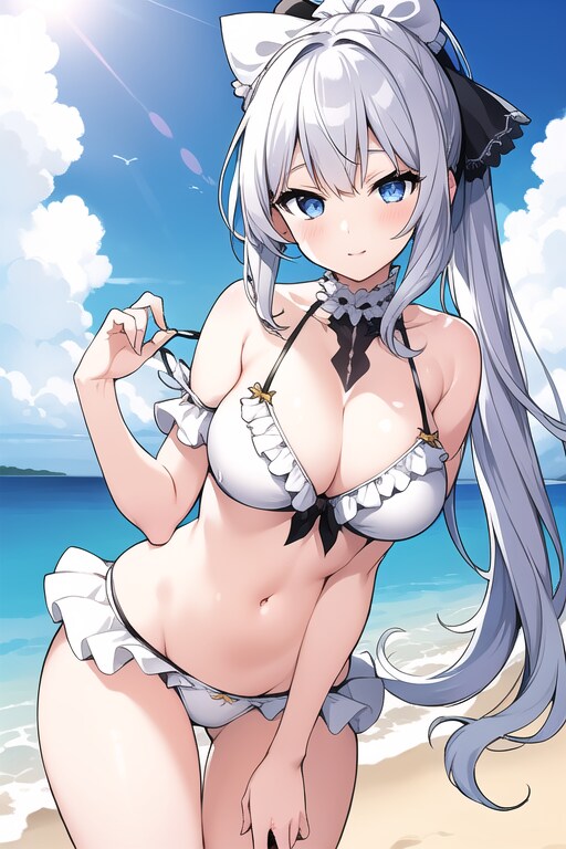 メイドさんと海
