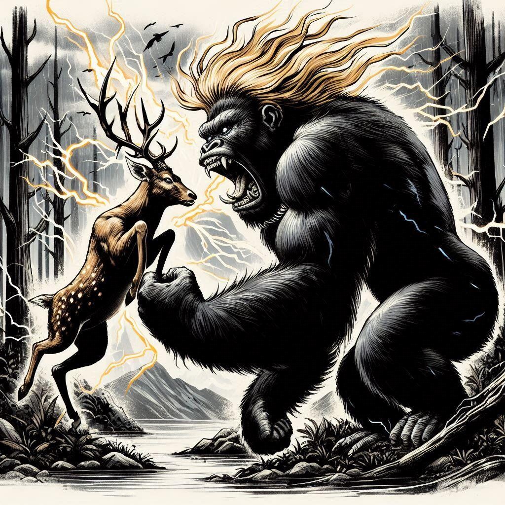 水墨画と言えばゴリラ