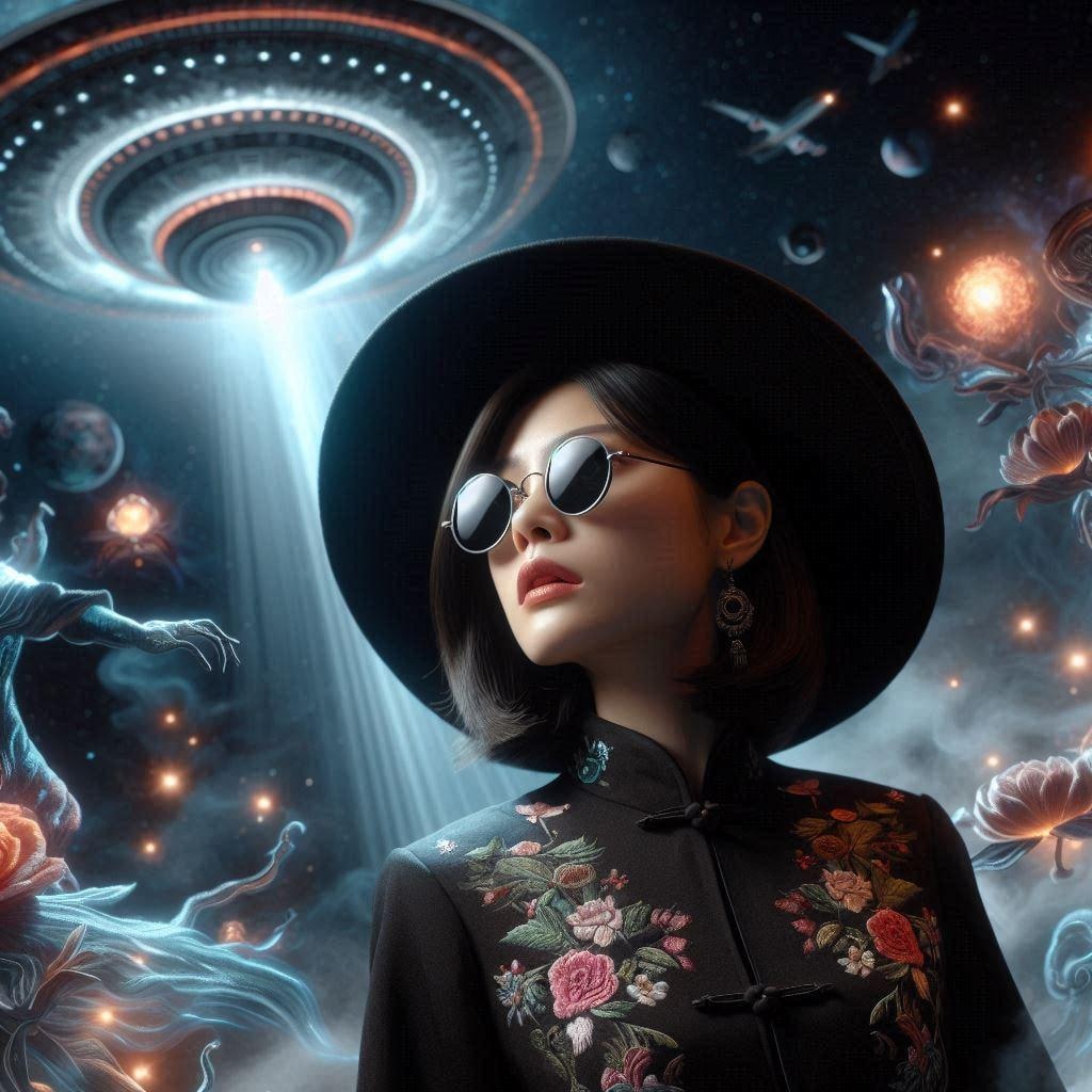 未確認飛行物体と遭遇する風水師ちゃん