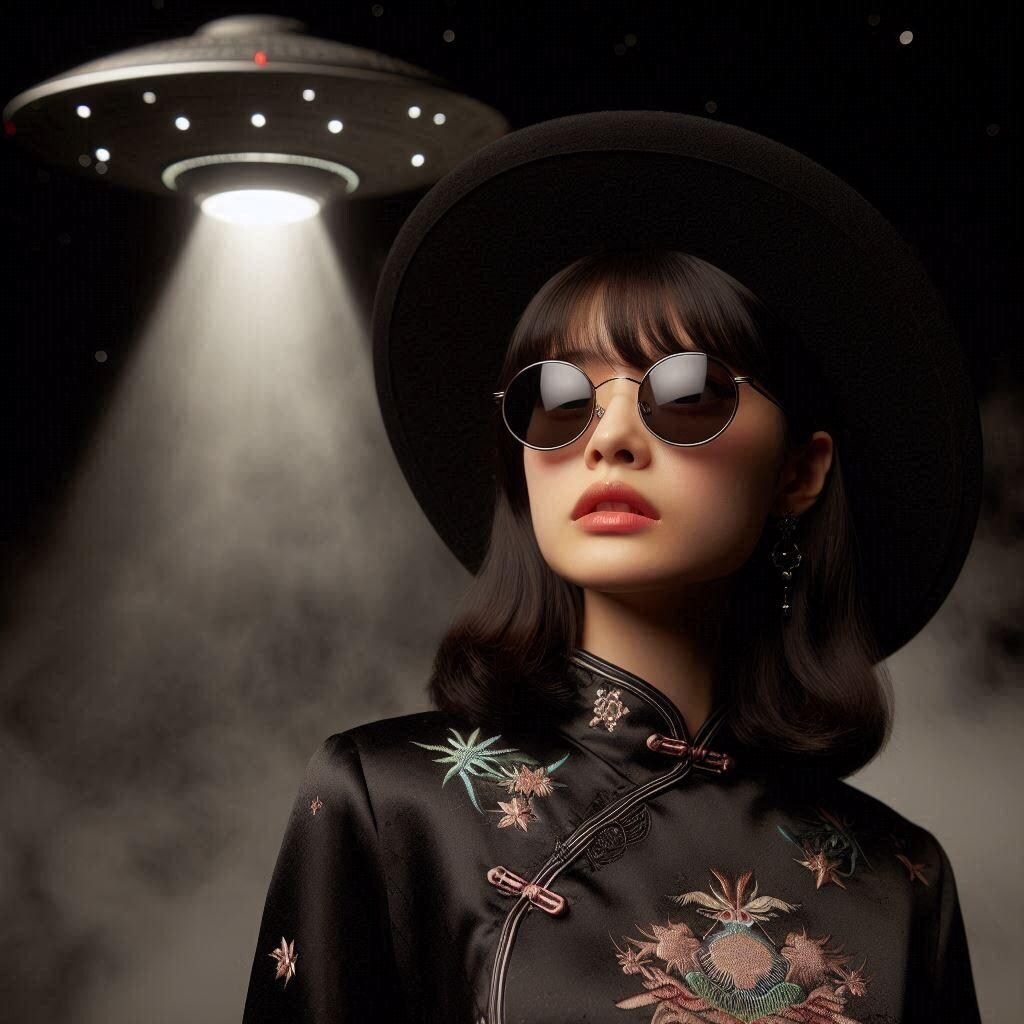 未確認飛行物体と遭遇する風水師ちゃん