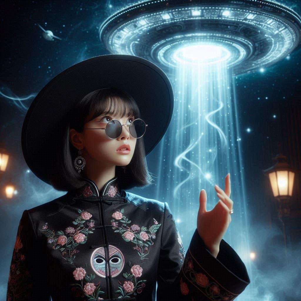 未確認飛行物体と遭遇する風水師ちゃん