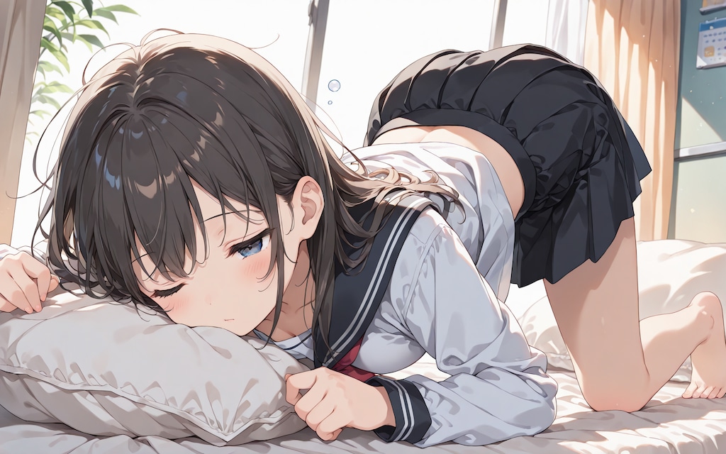 寝起きの女の子