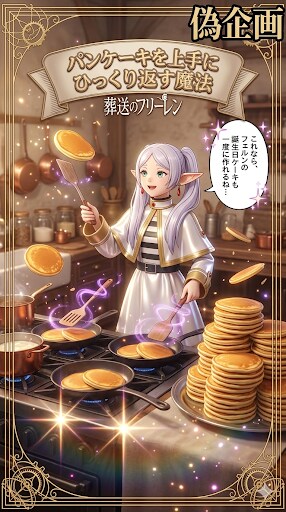 パンケーキを上手にひっくり返す魔法　葬送のフリーレン