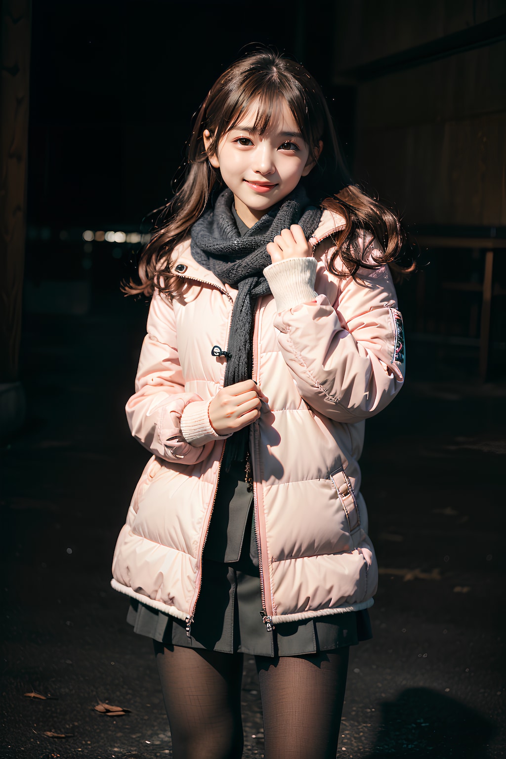 冬のパファーアウター