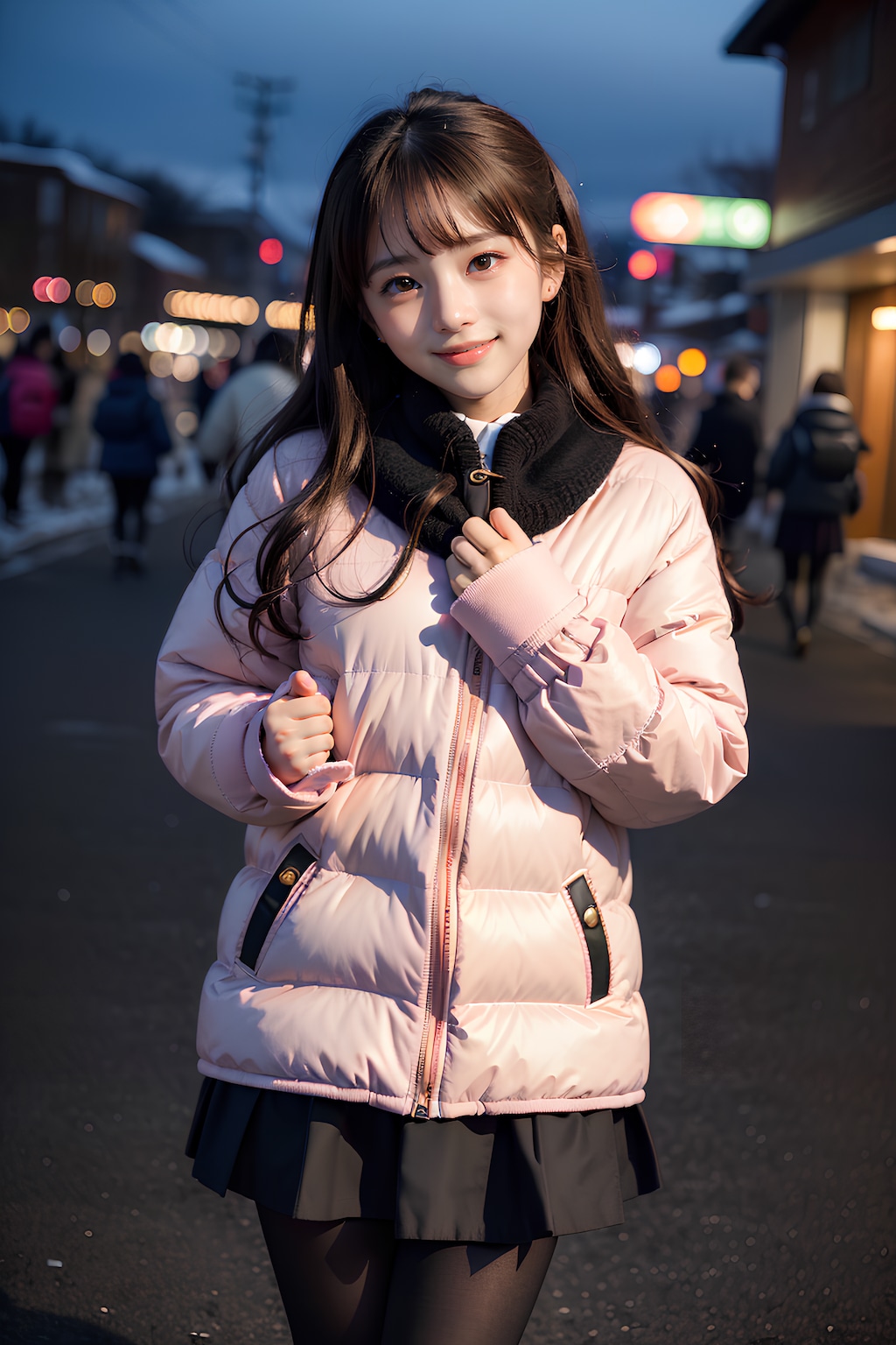 冬のパファーアウター