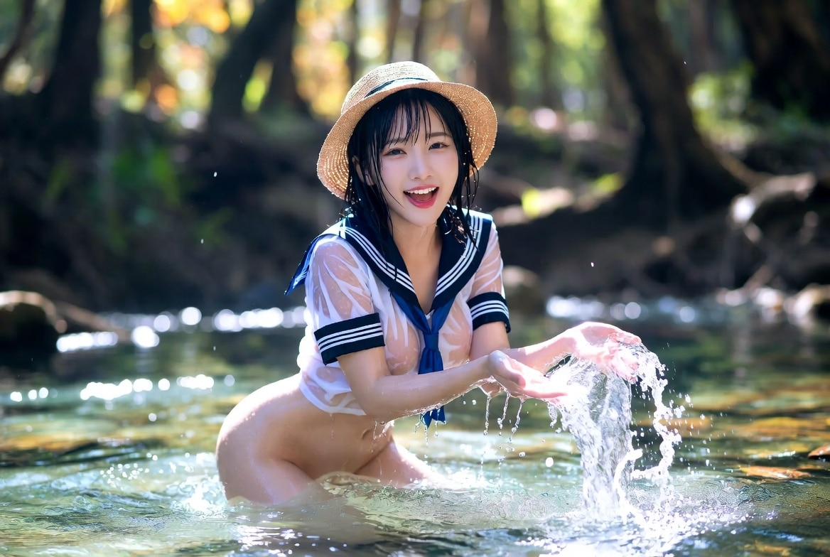 川遊び