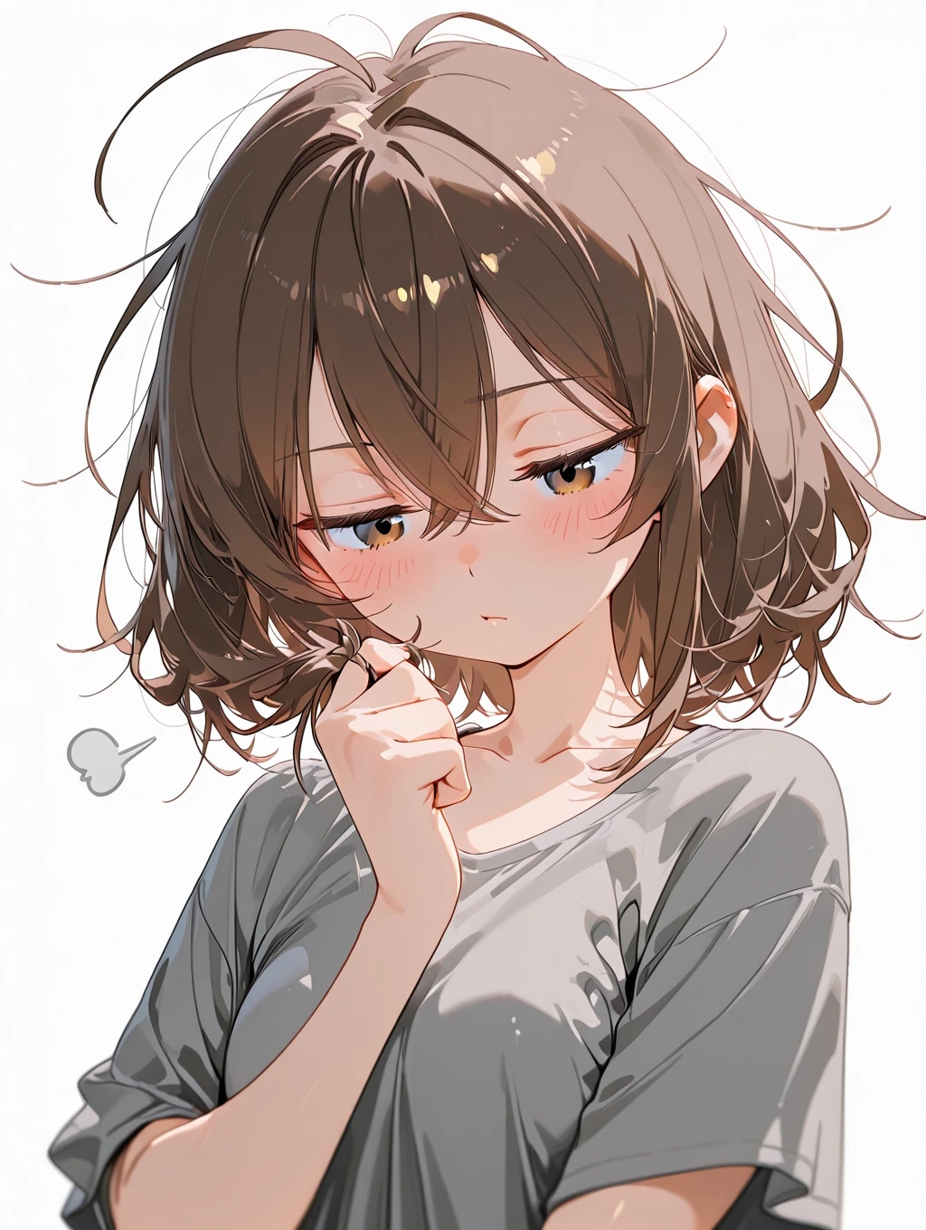「雨の日は髪がうねってヤダなぁ.....」
