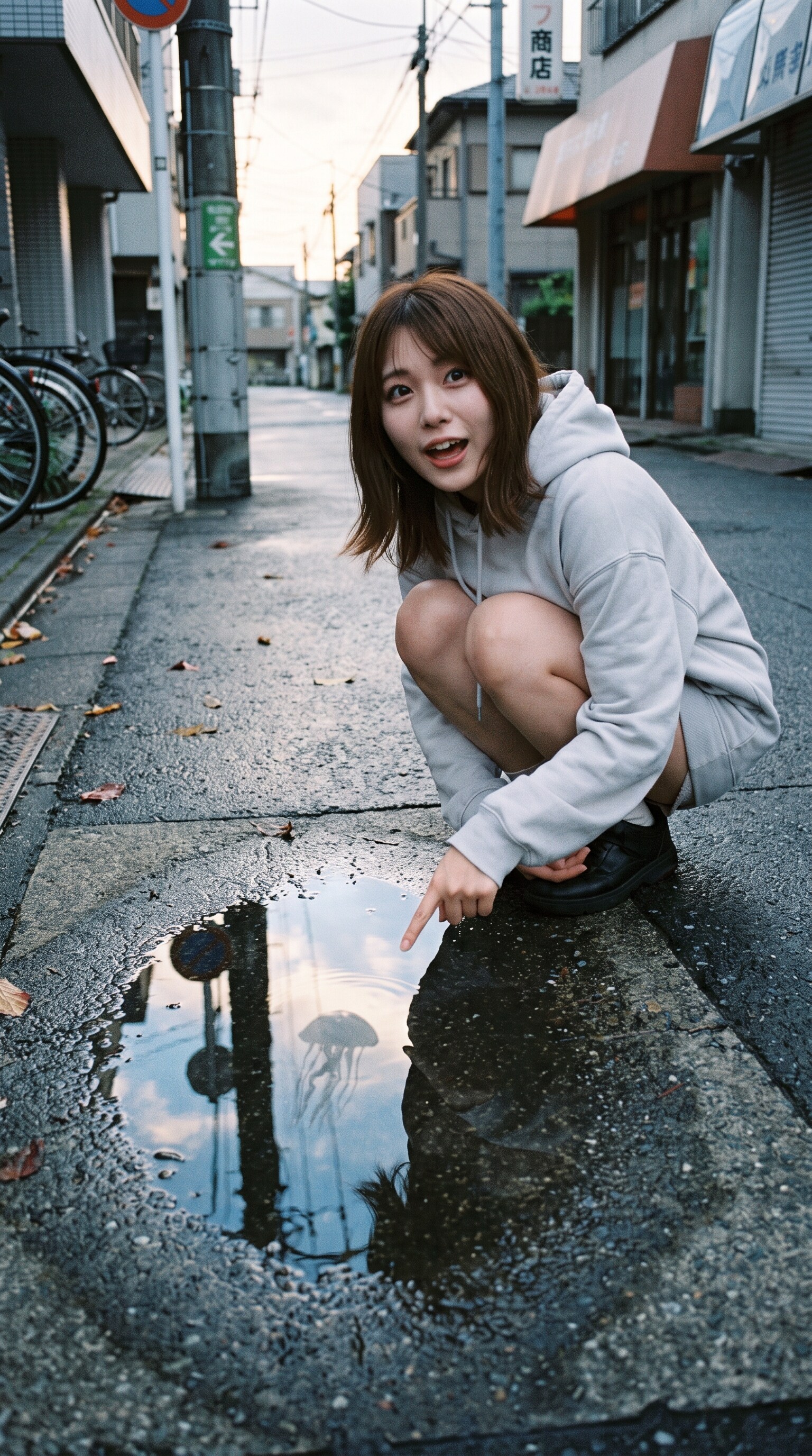 A Jellyfish Beneath the Street | の人気AIイラスト・グラビア