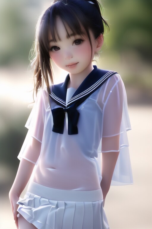 透け透けのセーラー