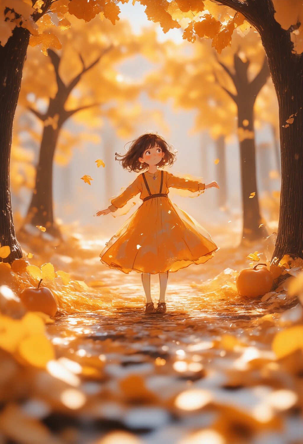 陽だまりの秋の森