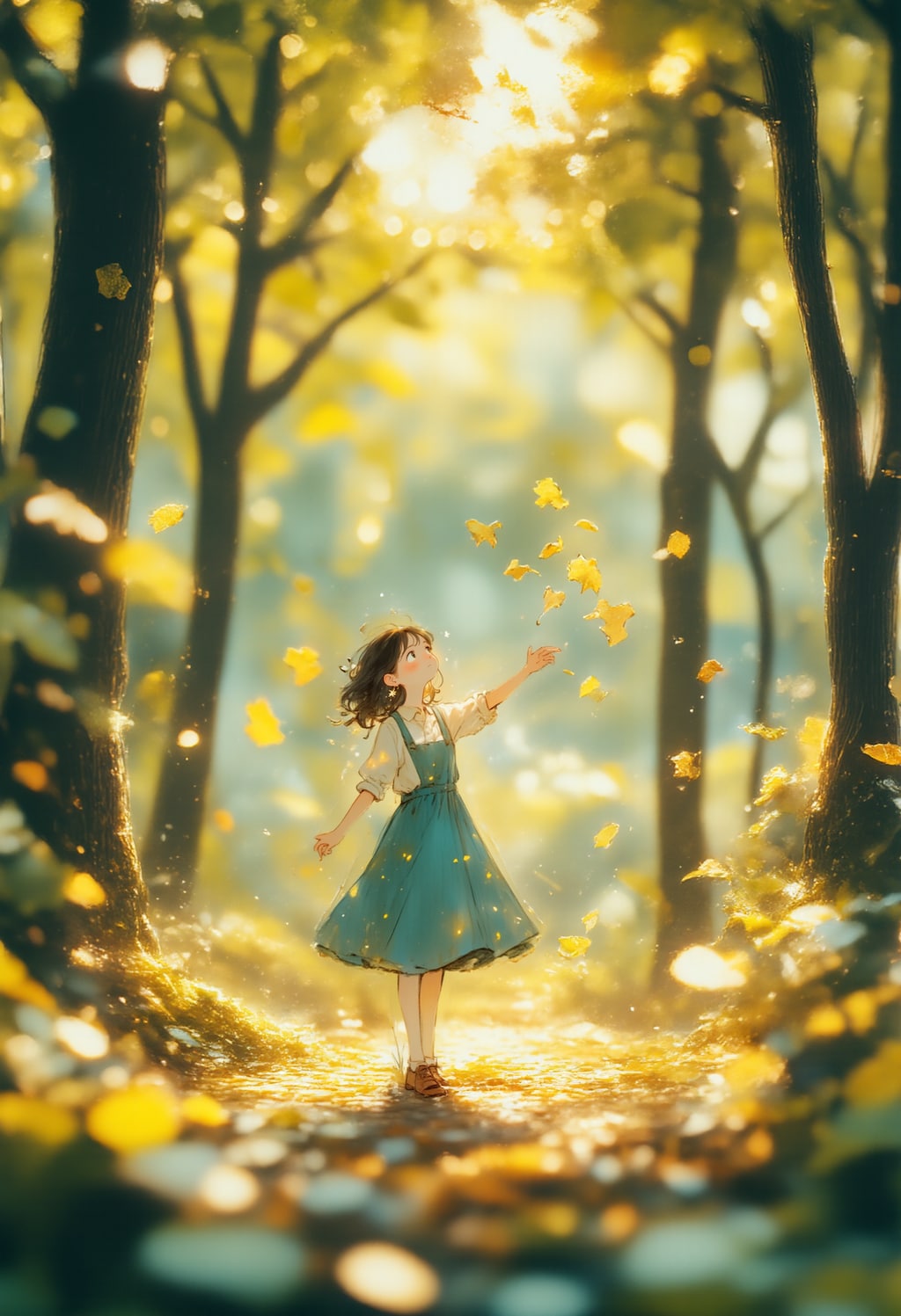 陽だまりの秋の森