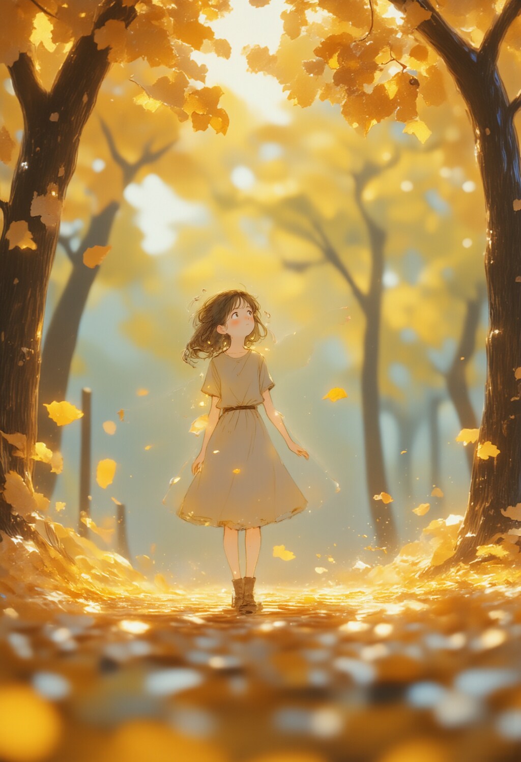 陽だまりの秋の森