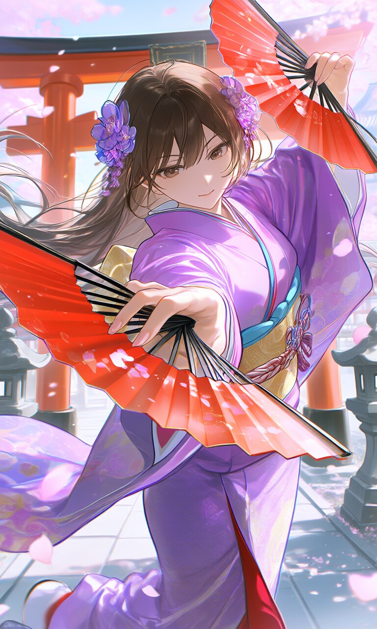 鉄扇女子 | の人気AIイラスト・グラビア