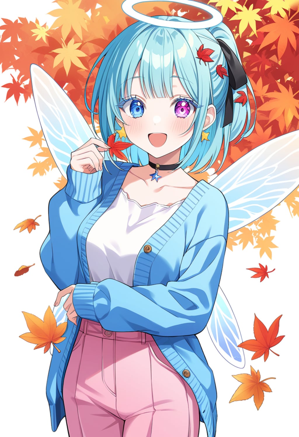 うちの子たちのカーディガンコーデ