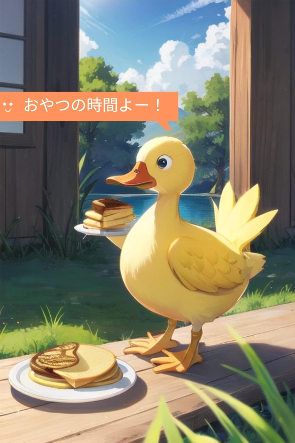 【動物】アヒル✕パンケーキ