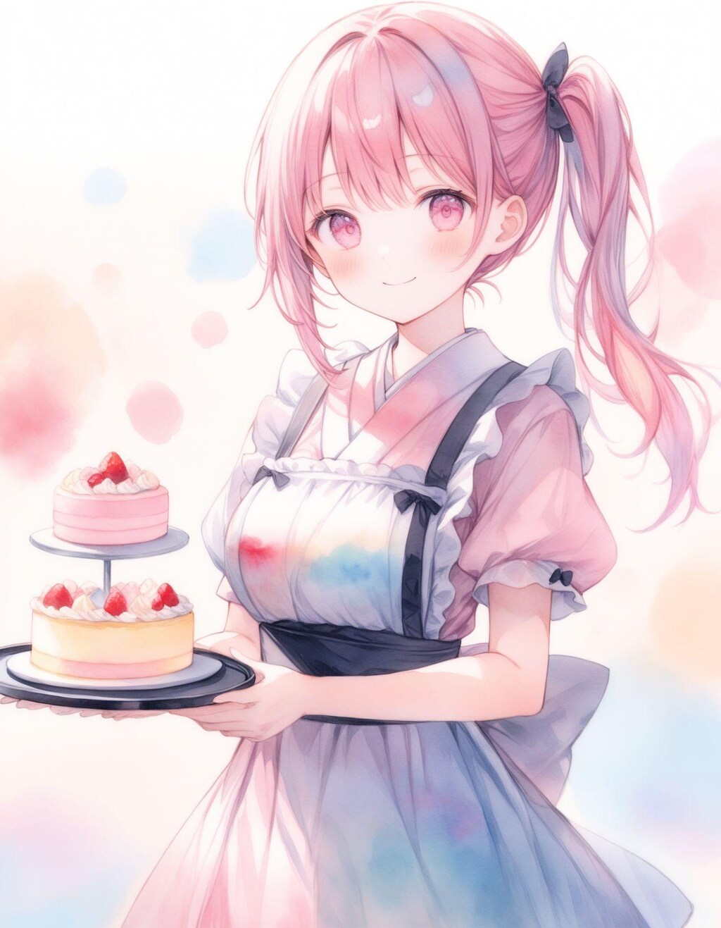 ピンク髪の和メイドちゃん　５