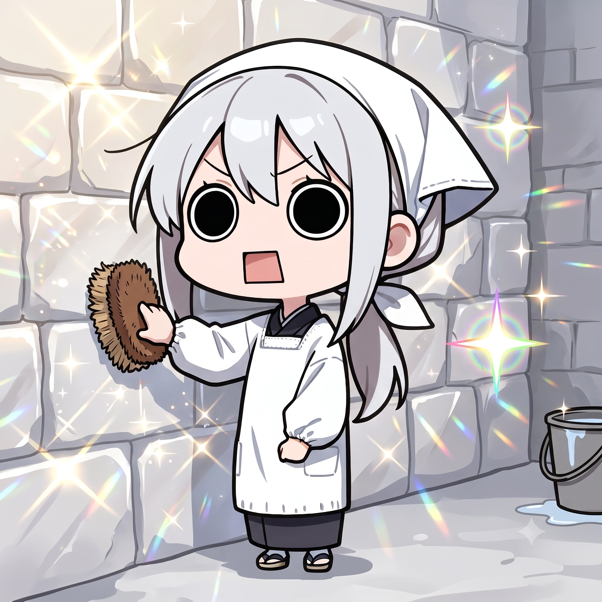 壁を磨き上げてしまいよったえらいこっちゃ嬢