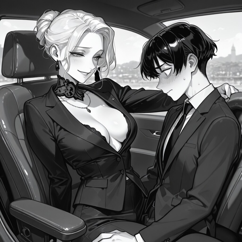 誘惑、、、女社長と新米運転手