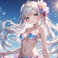 初めて浮き輪みたいなのがw水着コンテ#11～プラちゃん㊻～ 4枚目