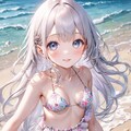 初めて浮き輪みたいなのがw水着コンテ#11～プラちゃん㊻～ 5枚目