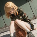 迷彩バスケ少女とスニーカー 8枚目
