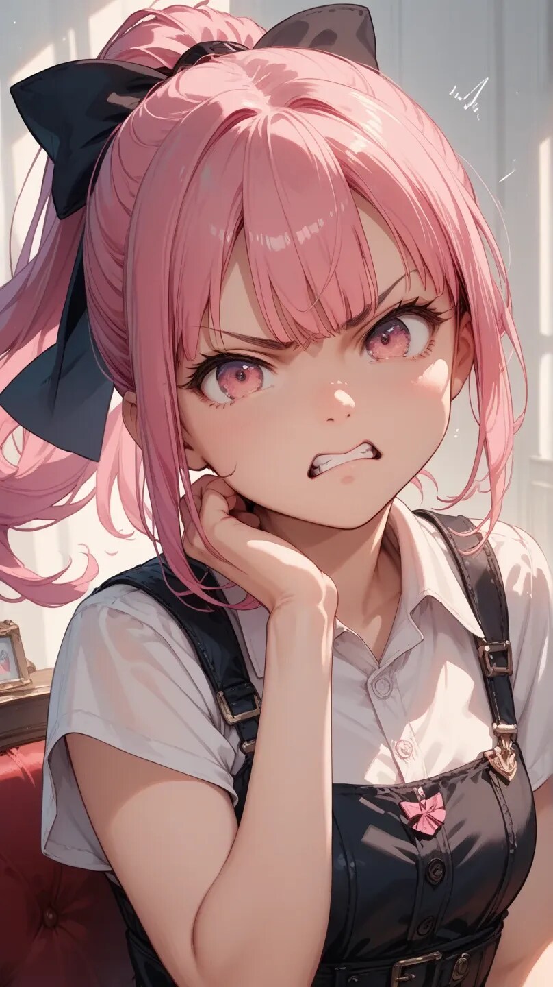 いつもニコニコしてると思うなよ！ ピンクポニテちゃん