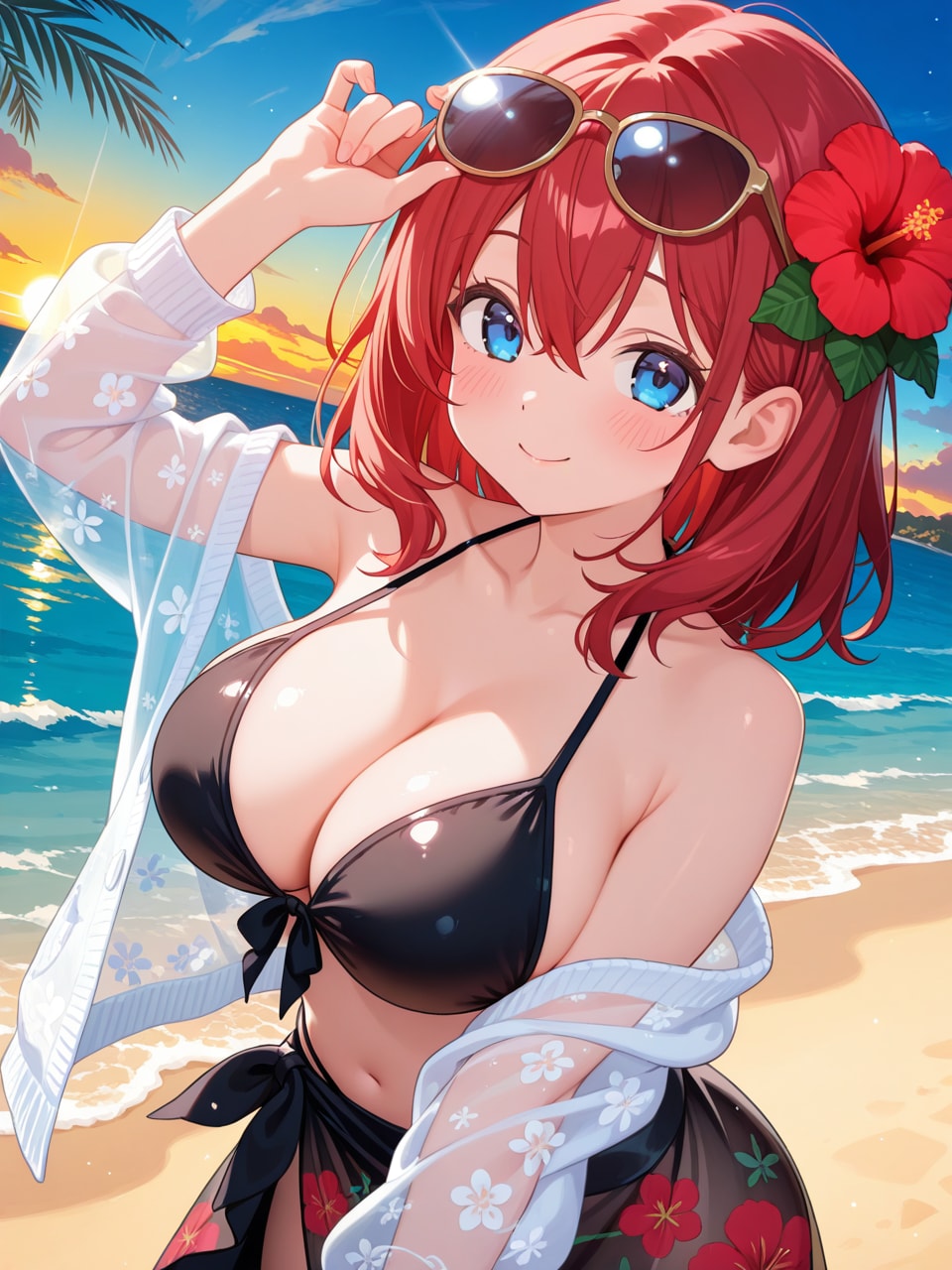 水着コーデにも拘りを