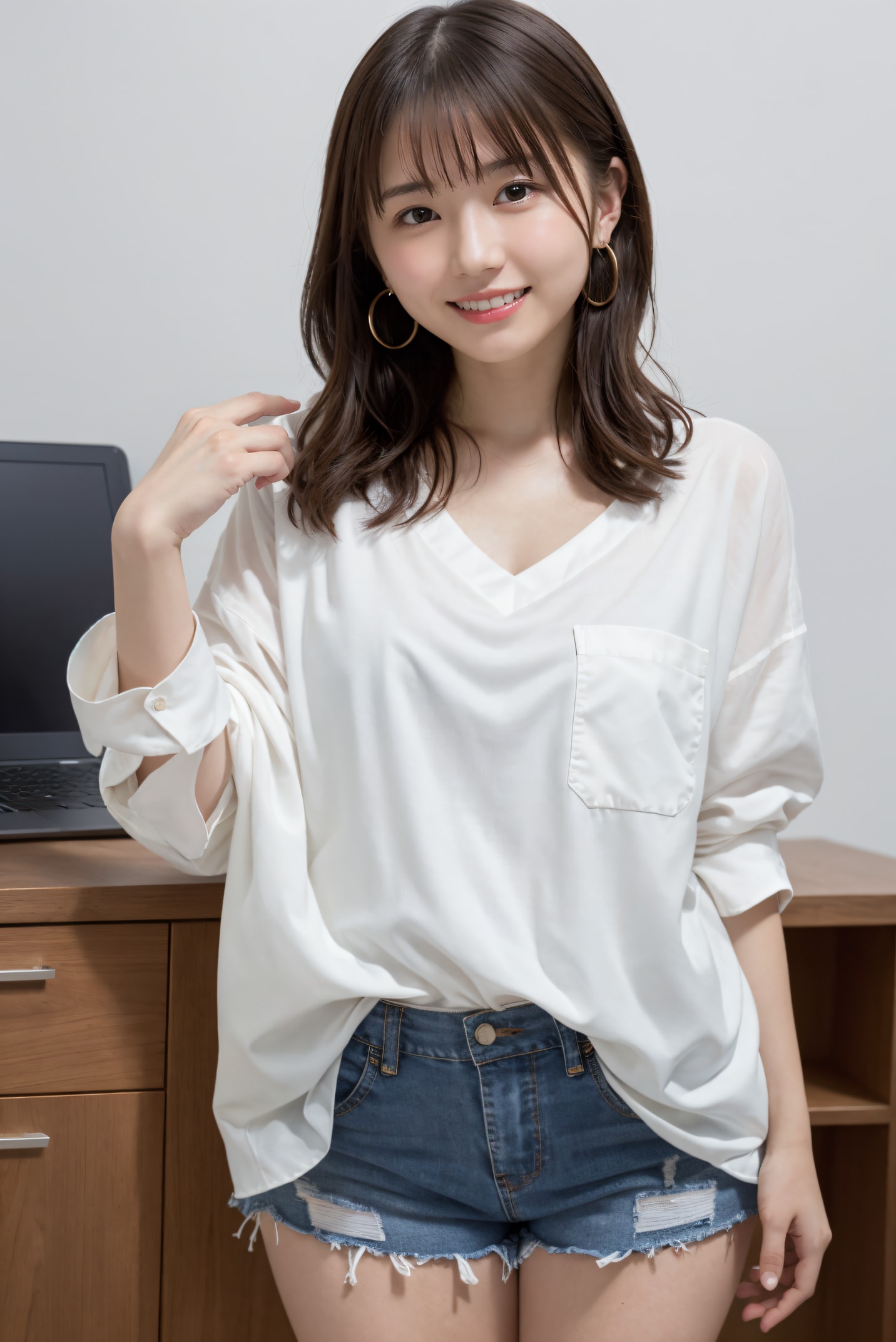 シャツとショートパンツ | の人気AIイラスト・グラビア