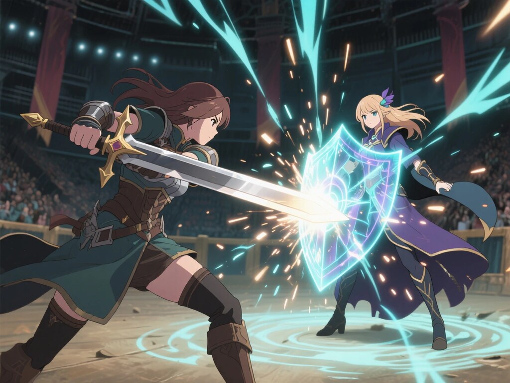 剣と魔法の対決