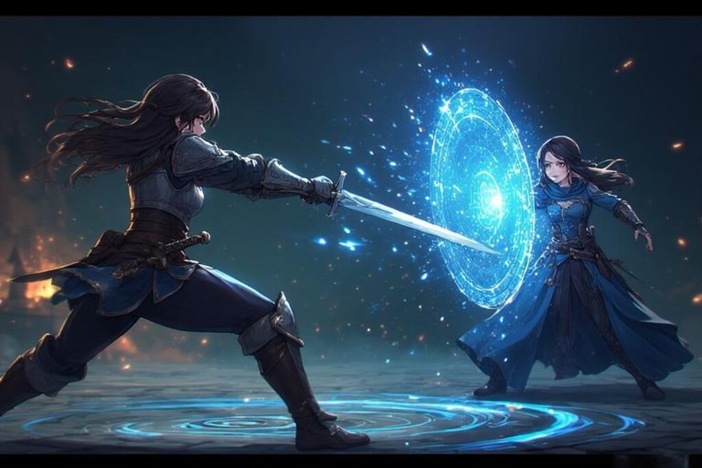 剣と魔法の対決