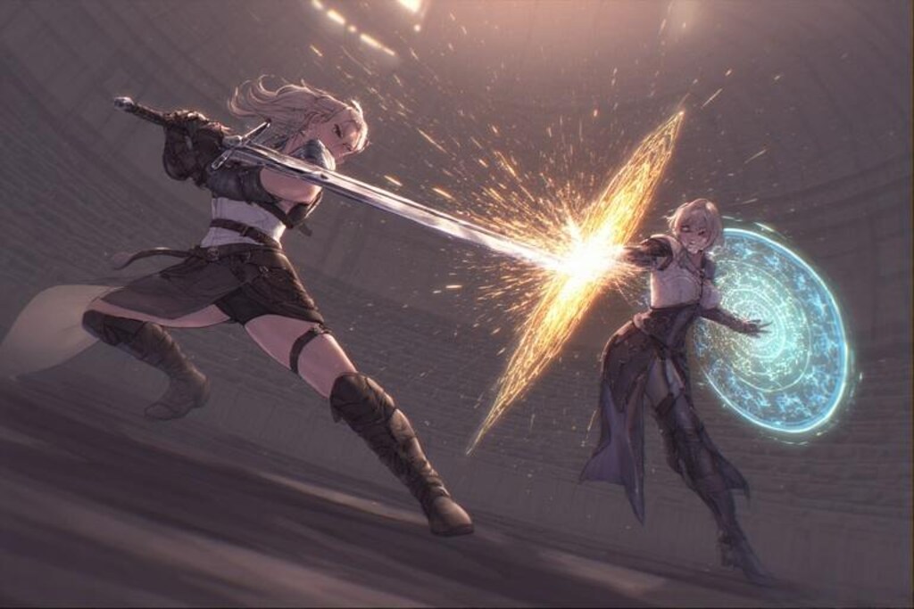 剣と魔法の対決