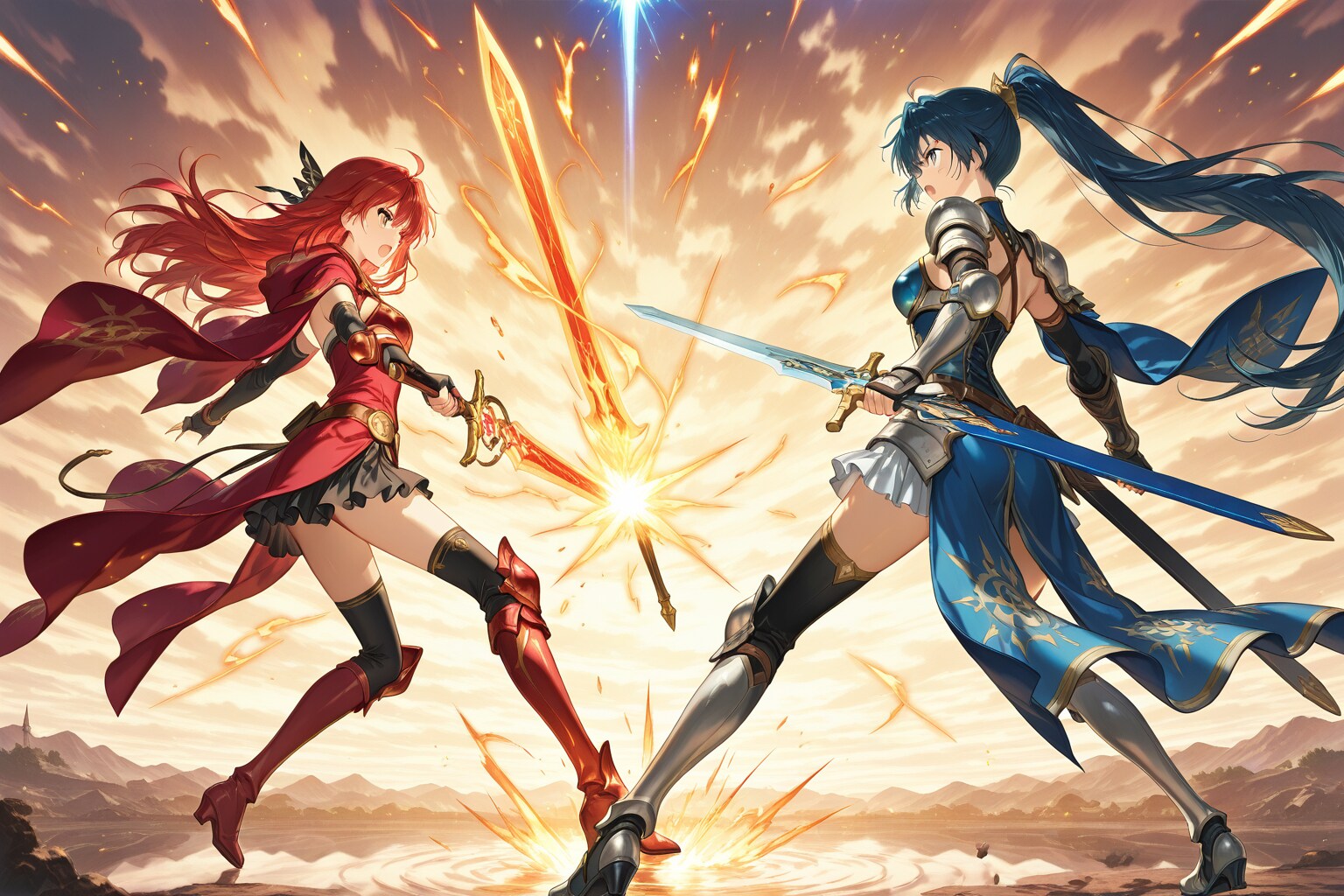 剣と魔法の対決 | の人気AIイラスト・グラビア