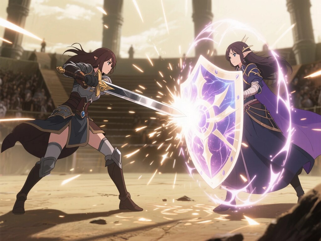 剣と魔法の対決