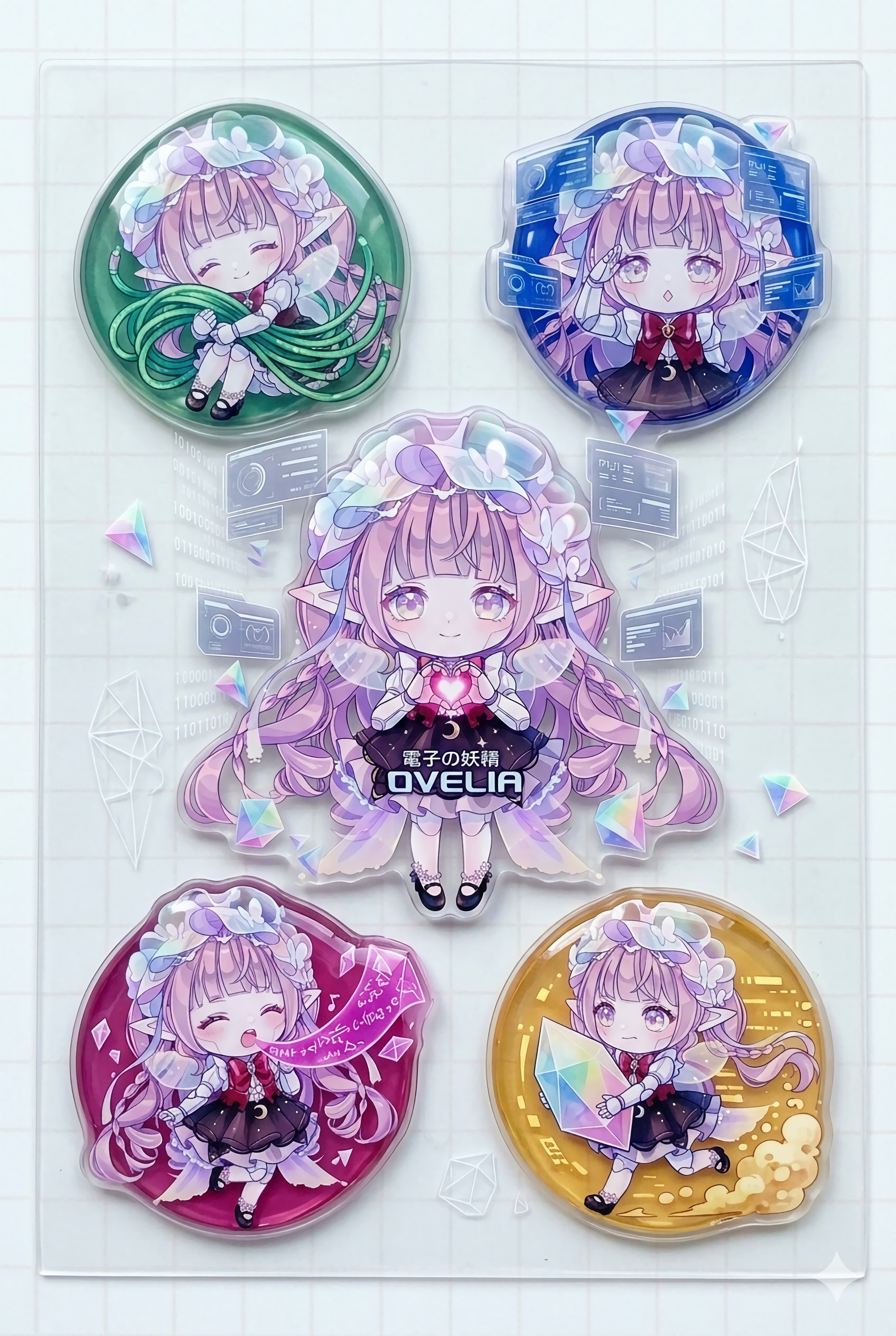 電子の妖精 3Dジェルシール：OVELIA EDITION | の人気AIイラスト・グラビア