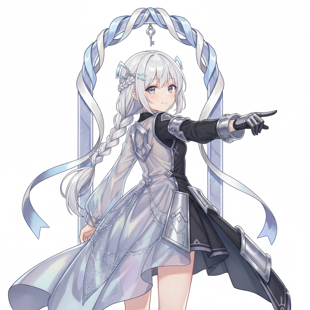 白髪の可愛い女の子【351】