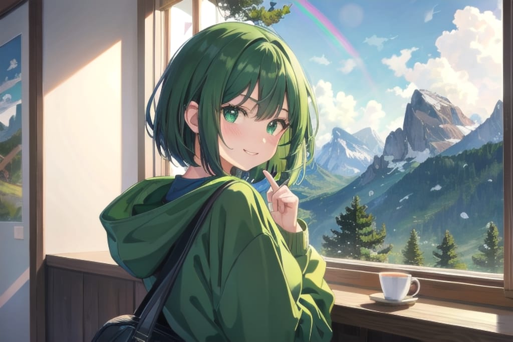 芽生ちゃん023「ほら、虹！」