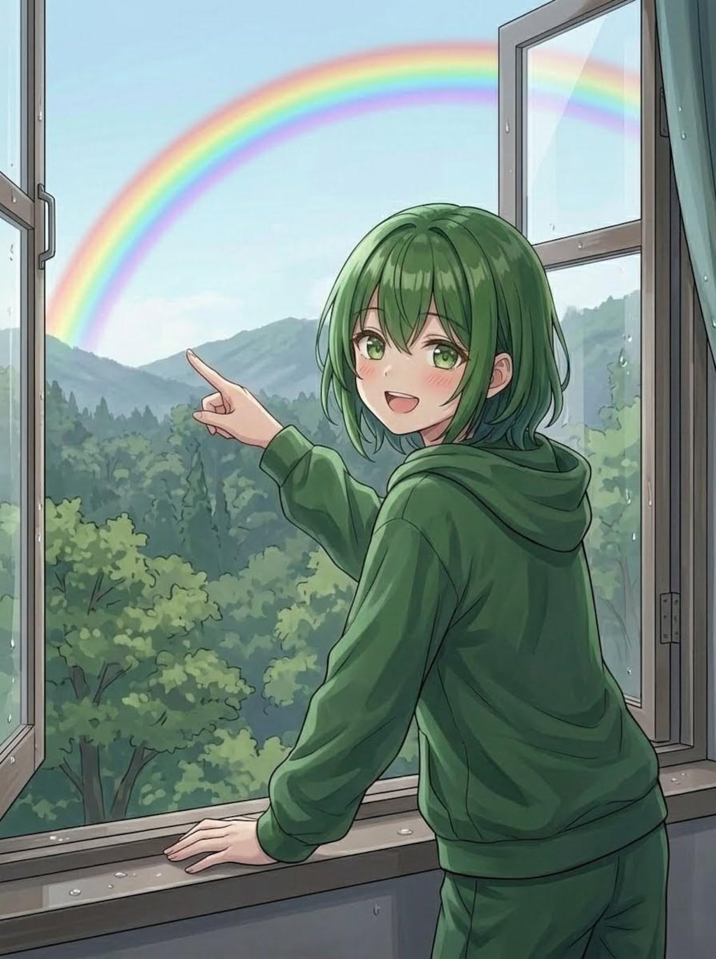 芽生ちゃん023「ほら、虹！」