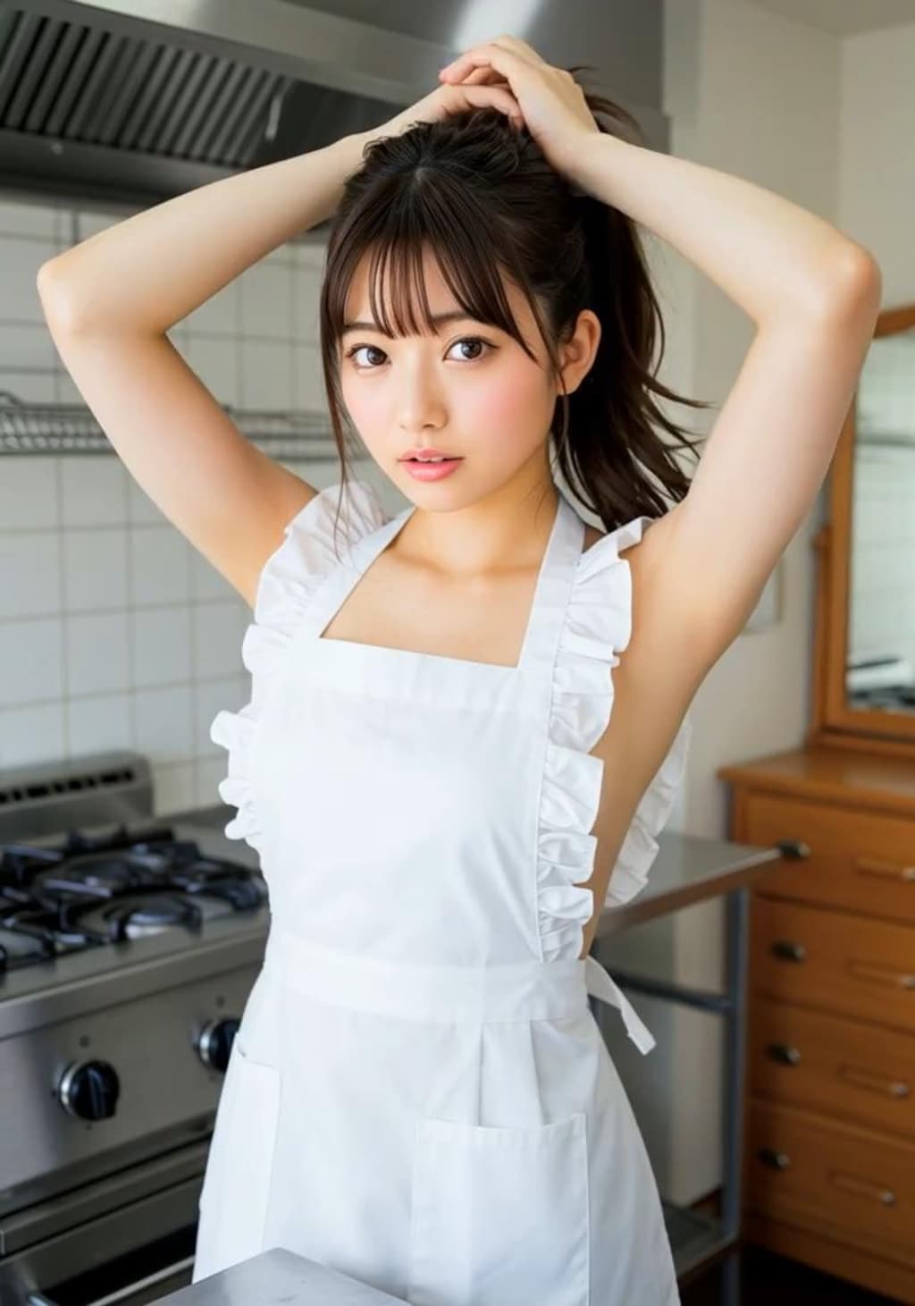半裸エプロンちゃん