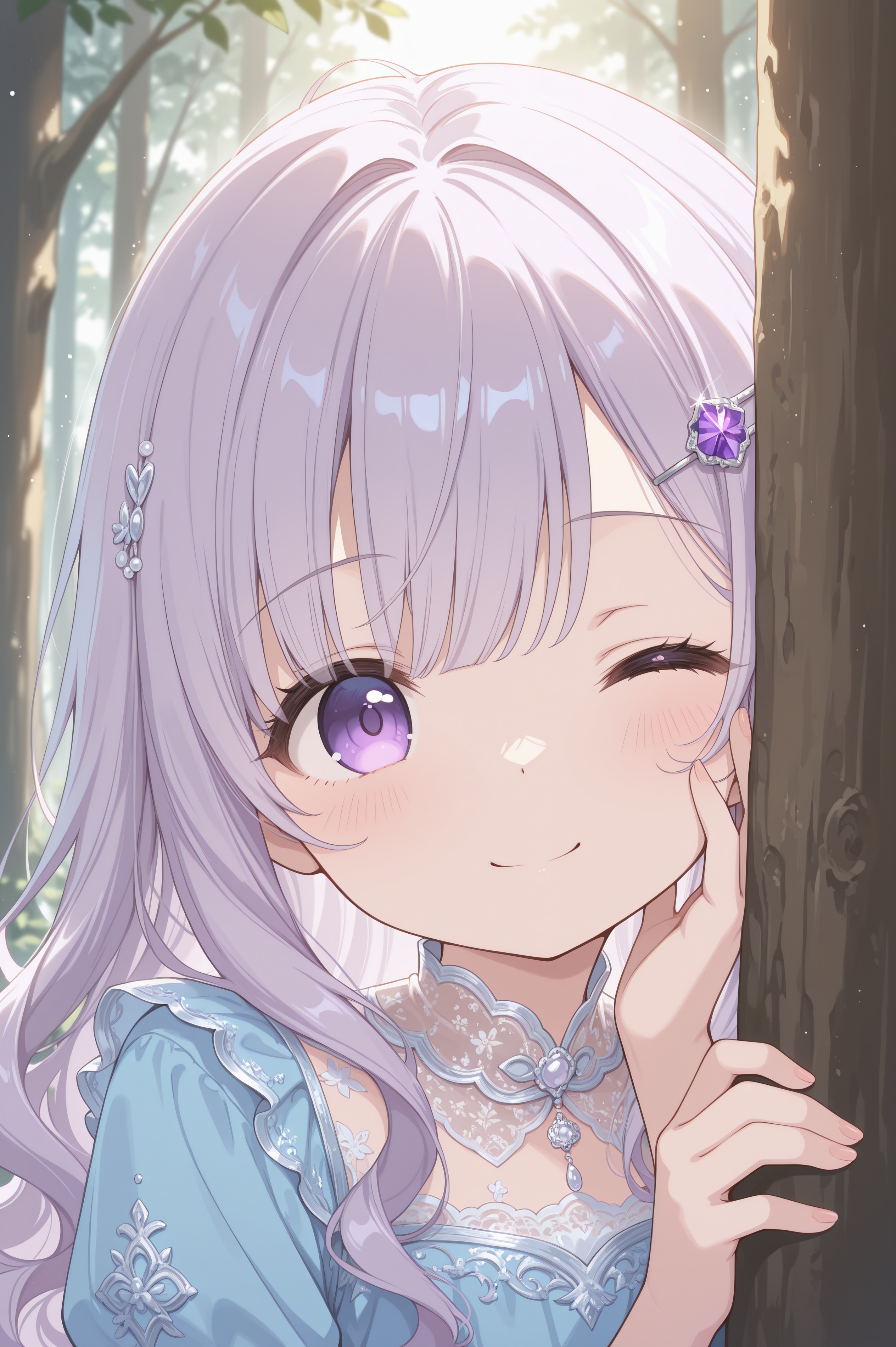 ひょっこりウィンク